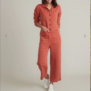 NWT Marine Layer Charlie Utility Jumpsuit in Rosewood